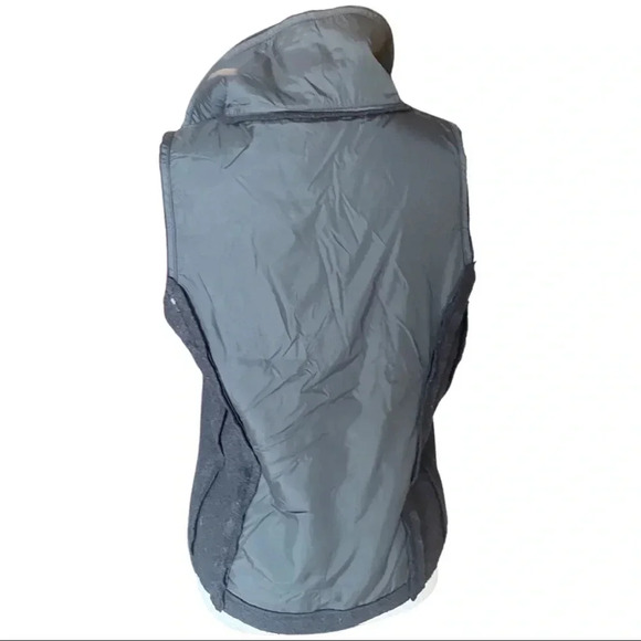 Eileen Fisher Boiled Wool & Nylon Mixed-Media Stand-Collar Zip Vest - Picture 8 of 10